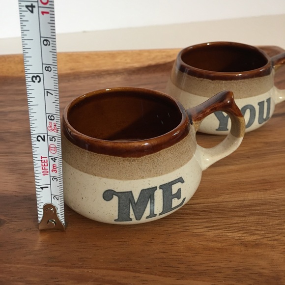 VTG Me and You Stoneware Mugs - Picture 4 of 14